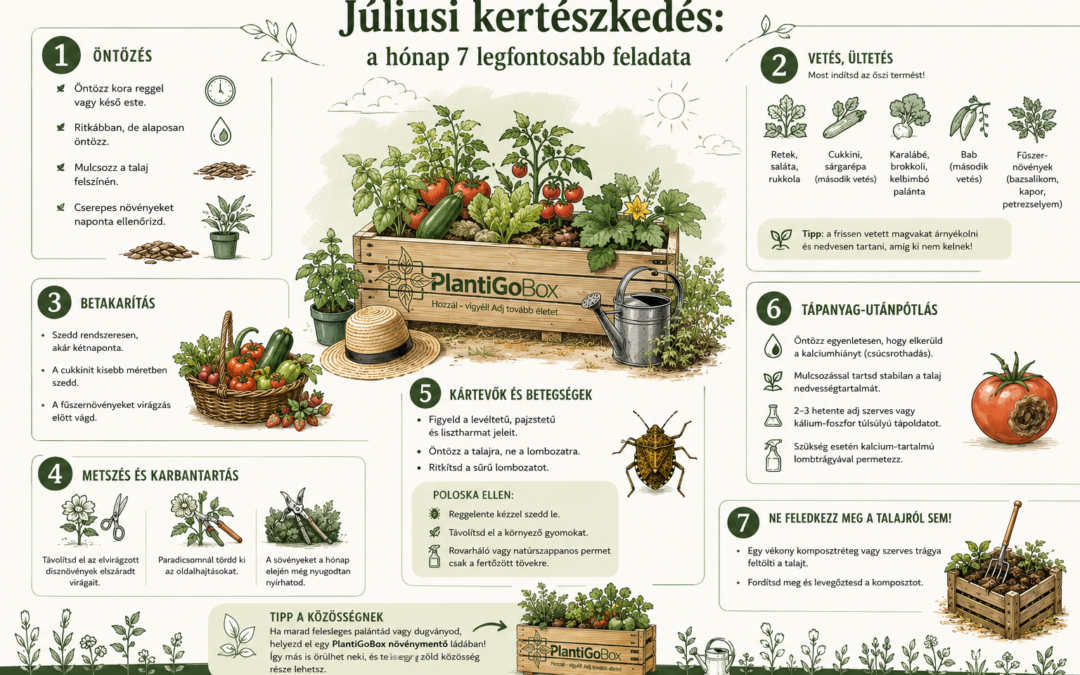 Júliusi kertészkedés: a hónap 7 legfontosabb feladata